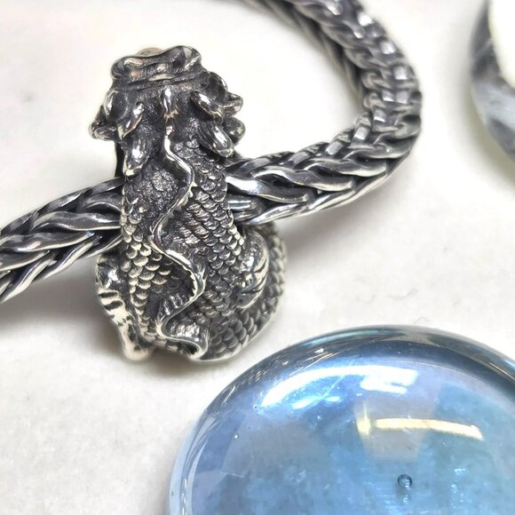 Elfbeads 2022 Tiger-Dragon Sterling Silver Fantasy Bead Retired Rare Charm - Picture 3 of 6